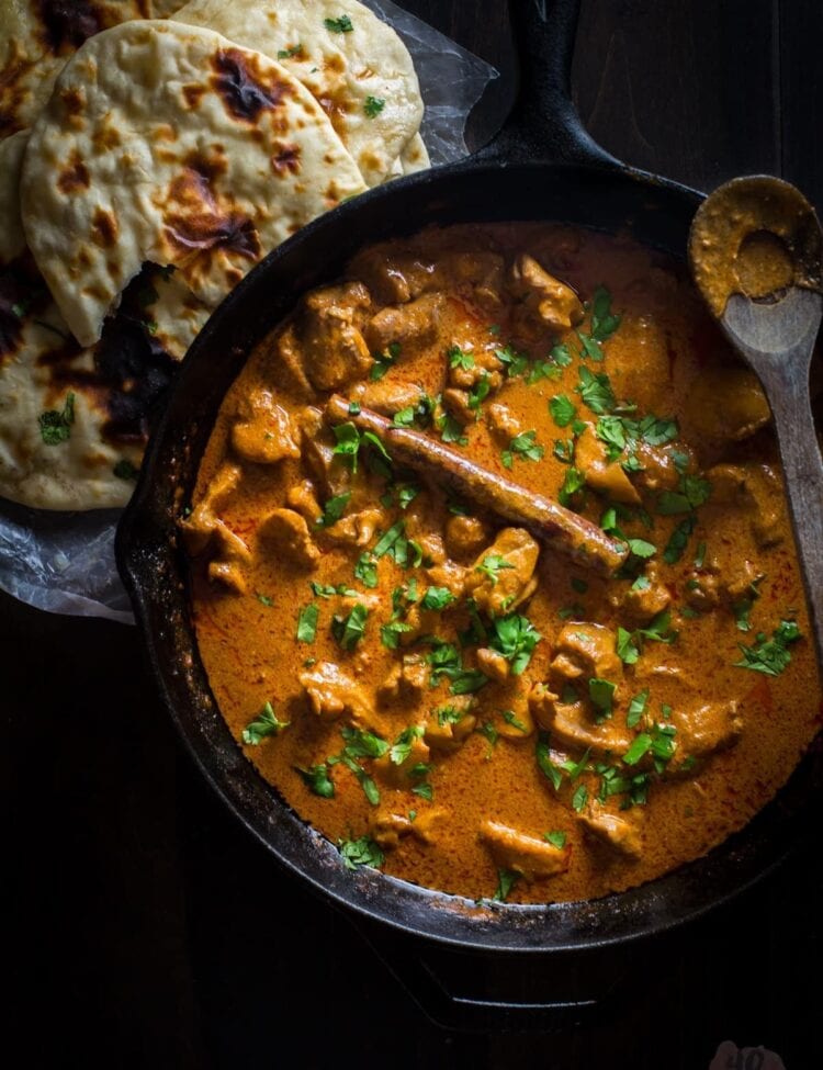 Rich, flavorful butter chicken. So good, and clean eating, too! // 40 Aprons