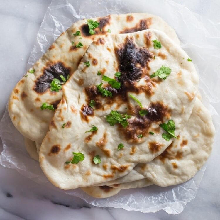 Perfect naan. Chewy, tender, perfect with Indian dishes. // 40 Aprons