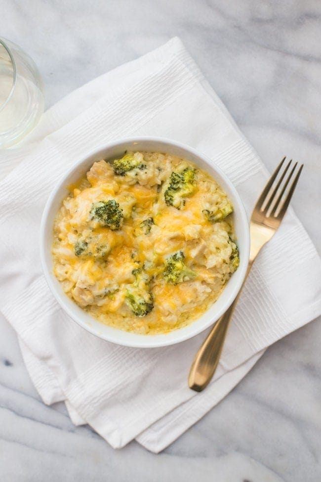 Cheesy Broccoli Chicken Brown Rice Bake 40 Aprons