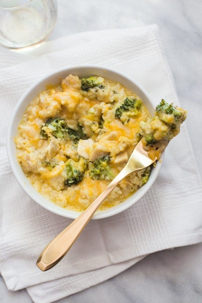 Cheesy Broccoli Chicken Brown Rice Bake 40 Aprons