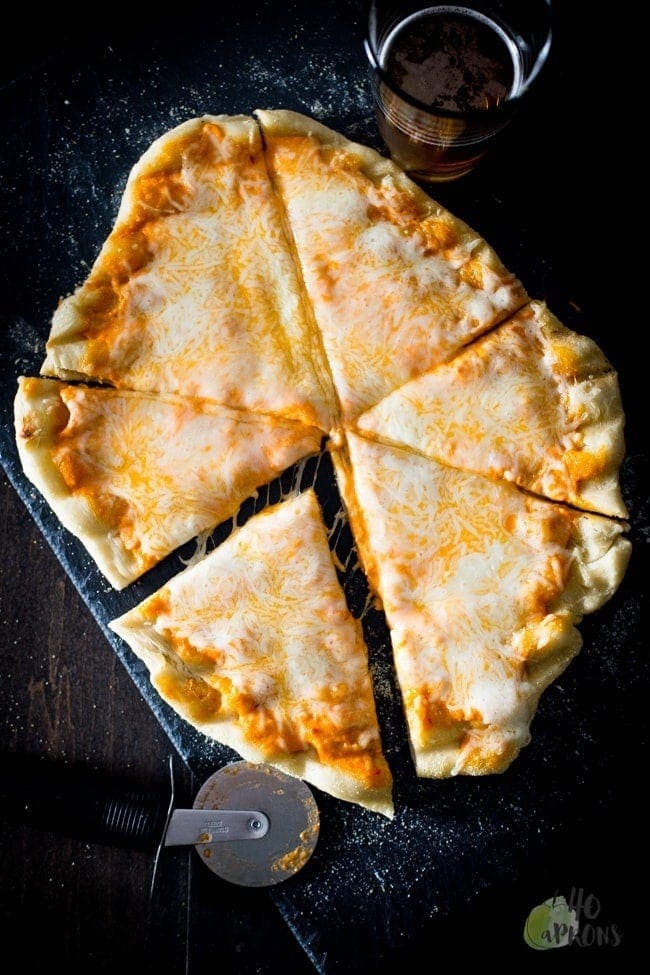 Perfect grilled pizza. So easy, quick, and delicious. Perfectly crispy shell, tender and chewy inside. // 40 Aprons
