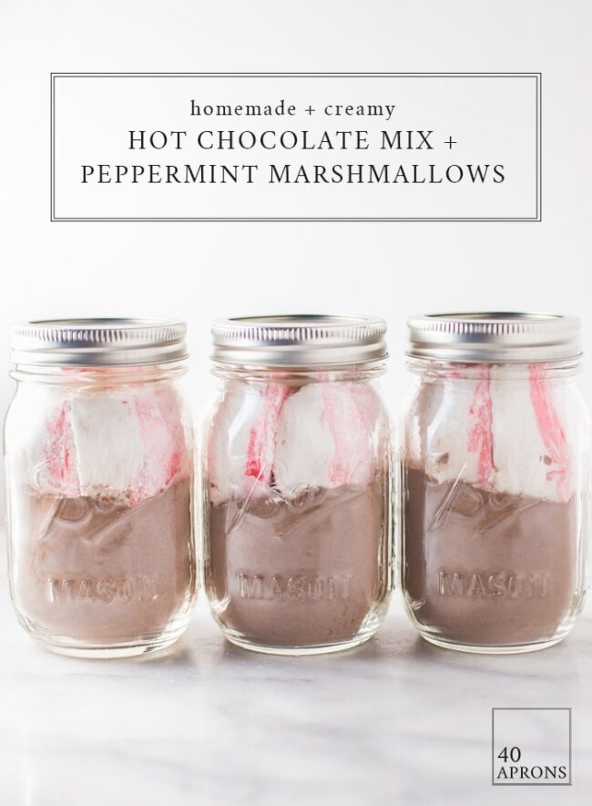 Spiked Hot Chocolate Mix with Homemade Peppermint Marshmallows Gift Kit ...