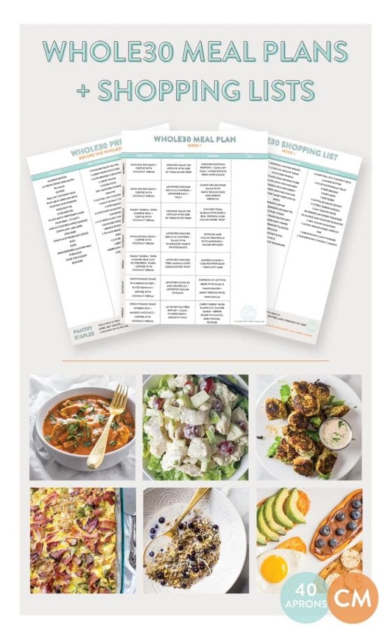 Whole30 Meal Plans + Shopping Lists: Prep + Week 1 (Downloadable)