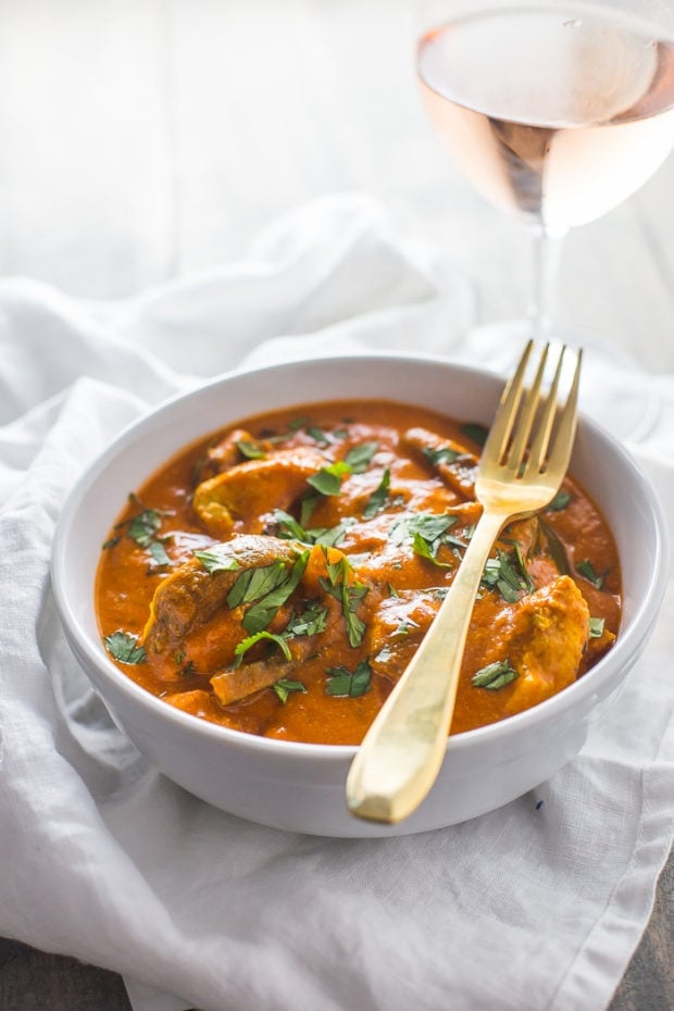 This restaurant-style chicken tikka masala will fool even the most hardcore of takeout enthusiasts. This paleo chicken tikka masala recipe is rich and creamy with tender bites of chicken, and this dish also works as a Whole30 chicken tikka masala recipe that absolutely everyone would love. Healthy and a wonderful paleo dinner or Whole30 dinner.