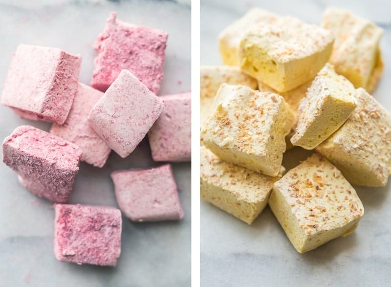 Raspberry paleo marshmallows and toasted coconut lemon paleo marshmallows are the perfect paleo treat. Light and fluffy and made from only healthy ingredients? YAS queen