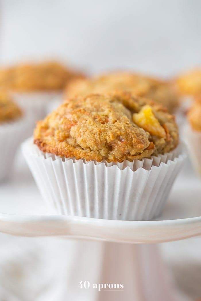 Peach Ginger Paleo Muffins (Gluten-Free, Grain-Free, Dairy-Free)