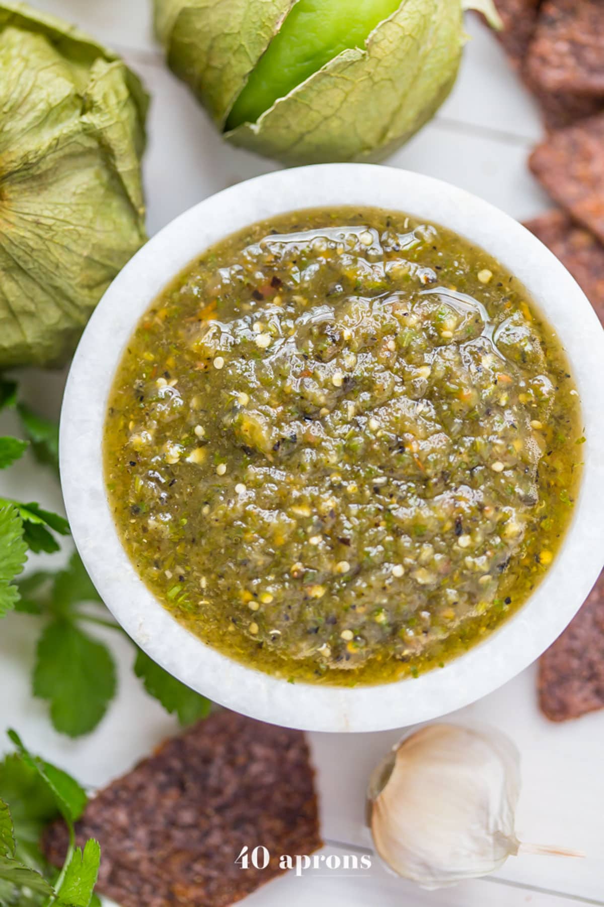 Roasted Tomatillo Pasilla Salsa