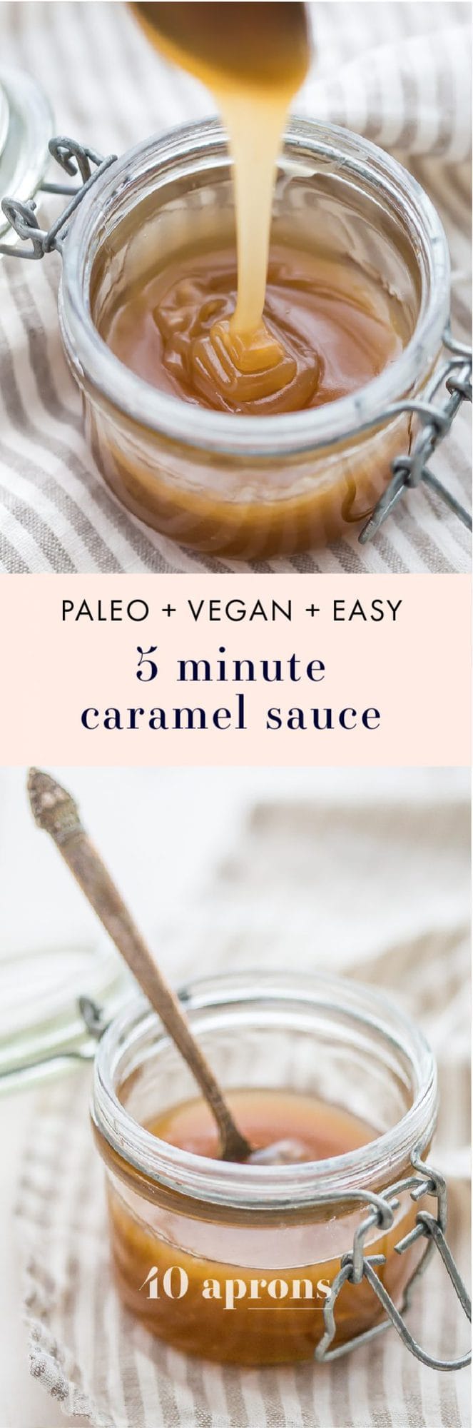 This 5-minute paleo caramel sauce is so quick and easy but rich and delicious. My favorite paleo caramel sauce or vegan caramel sauce out there!