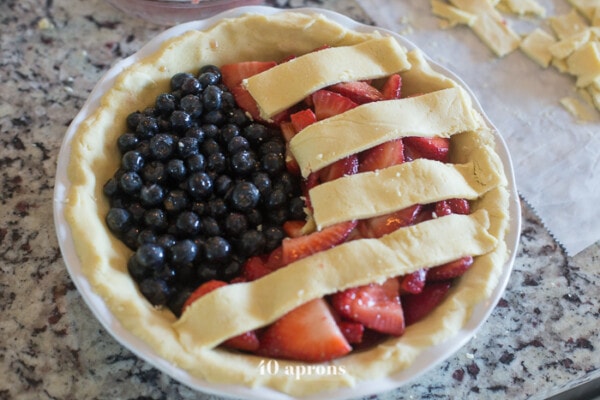 Paleo American Flag Pie (4th of July, Memorial Day, Labor Day)