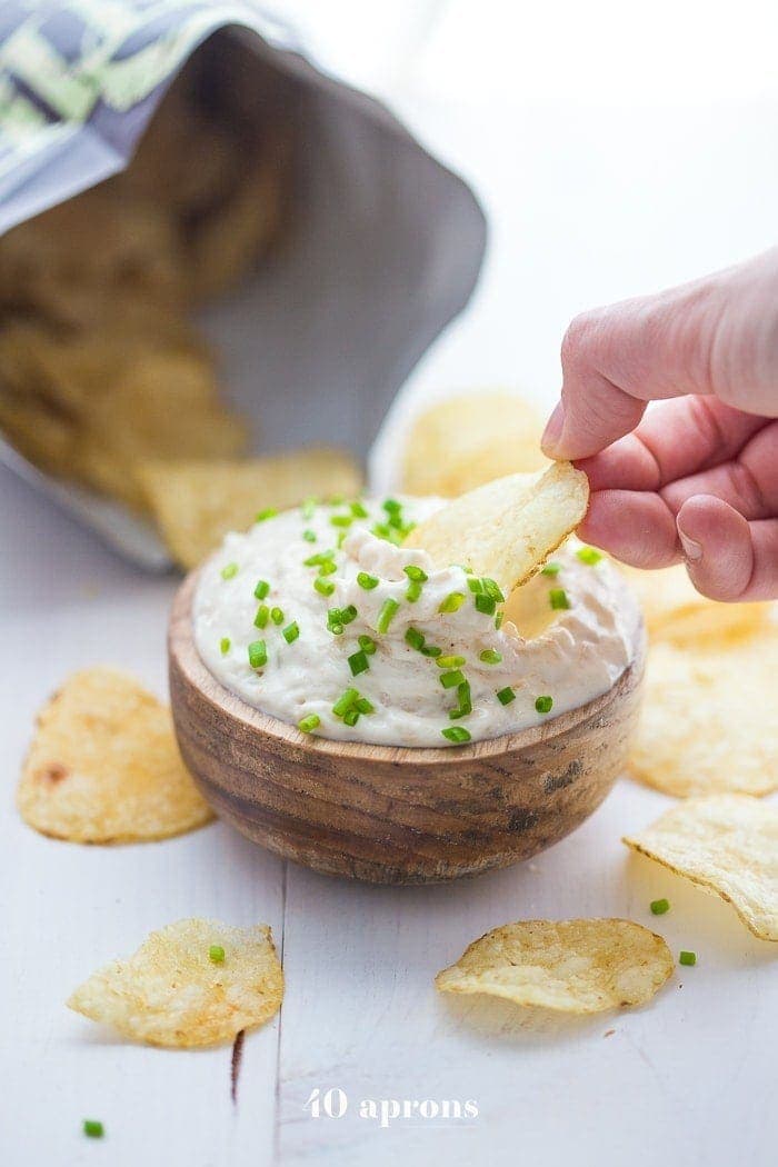 Paleo French Onion Dip (Vegan, Dairy-Free)