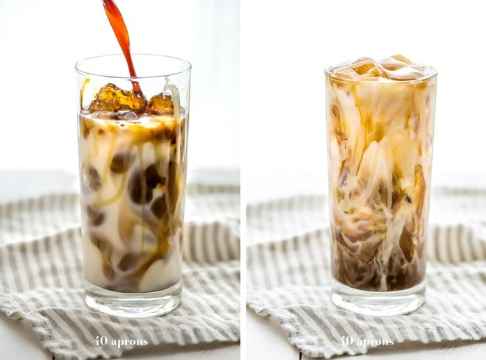This paleo iced caramel macchiato is so rich and refreshing without any dairy or refined sugar! Using cold brew for a smooth taste means this paleo iced caramel macchiato is easy to make at home. The perfect vegan iced caramel macchiato for all summer long!