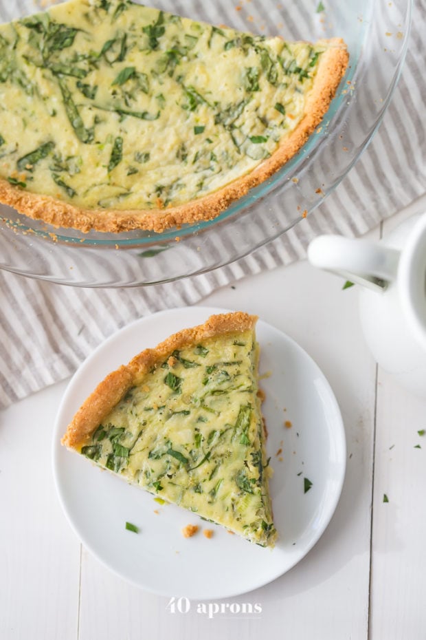 Paleo Quiche with Crab and Spinach (Gluten Free, Dairy Free) - 40 Aprons