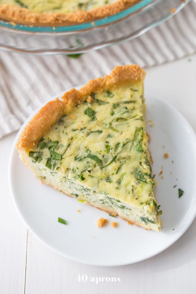 Paleo Quiche with Crab and Spinach (Gluten Free, Dairy Free) - 40 Aprons
