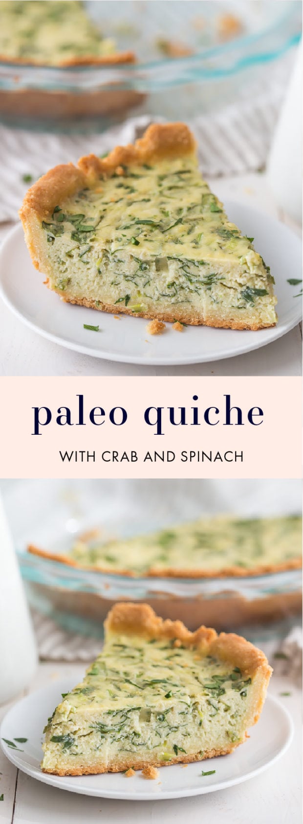 Paleo Quiche with Crab and Spinach (Gluten Free, Dairy Free) - 40 Aprons