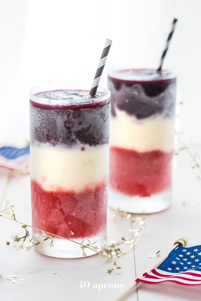 Paleo Red, White, and Blue Cocktails (Dairy Free, Vegan, Refined Sugar Free)