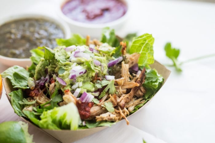 Chipotle-style Whole30 carnitas burrito bowl