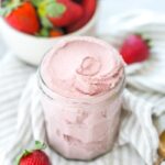 This strawberry coconut butter is rich, creamy, and fruity. You'll want a jar of this Whole30 coconut butter in your fridge all summer long! Made with only 2 ingredients, it only takes a few minutes to come together, and you'll fall in love with this Whole30 coconut butter. Promise!