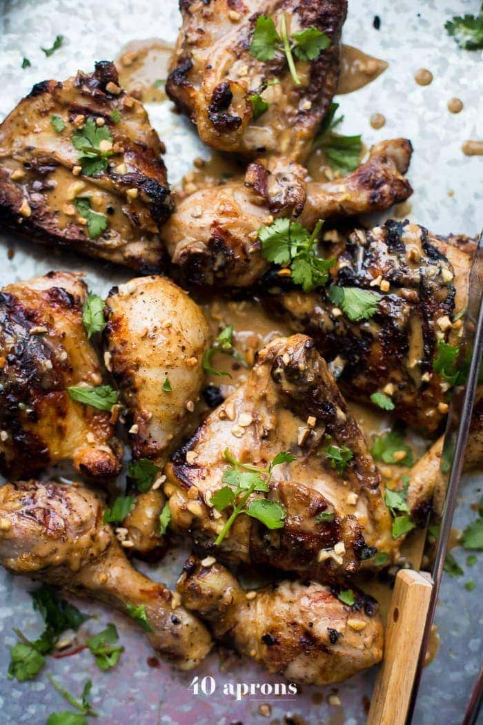 Peanut-Free Chicken Satay (Grilled, Paleo, Whole30)