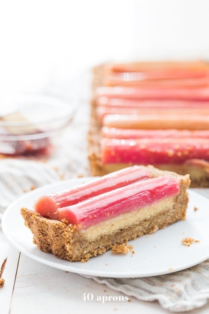 Paleo Rhubarb Tart (Grain-Free, Gluten-Free, Dairy-Free)