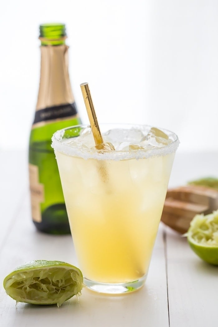 Easy Paleo Margaritas with a Champagne Floater