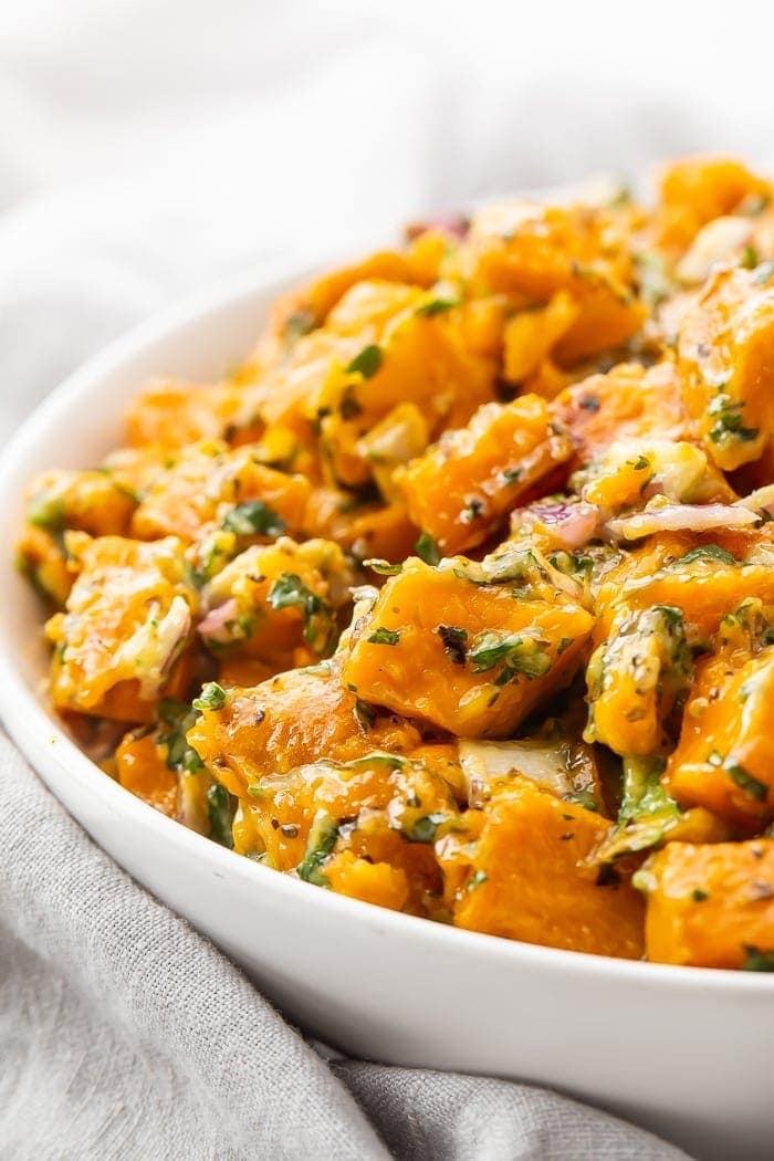 Bowl of sweet potato salad