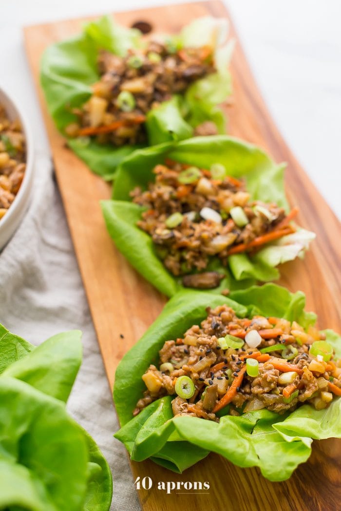 Meal Prep Thai Chicken Lettuce Cups (Whole30 Paleo) • Tastythin