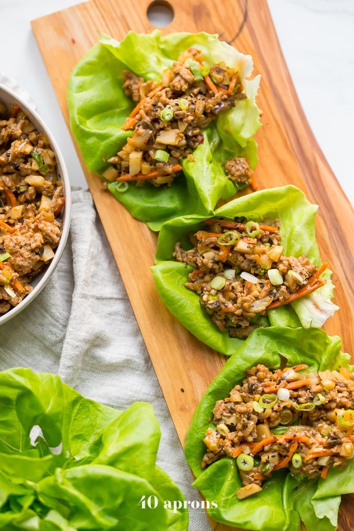 Healthy Lettuce Wraps - PF Changs Recipe (Whole30, Paleo)