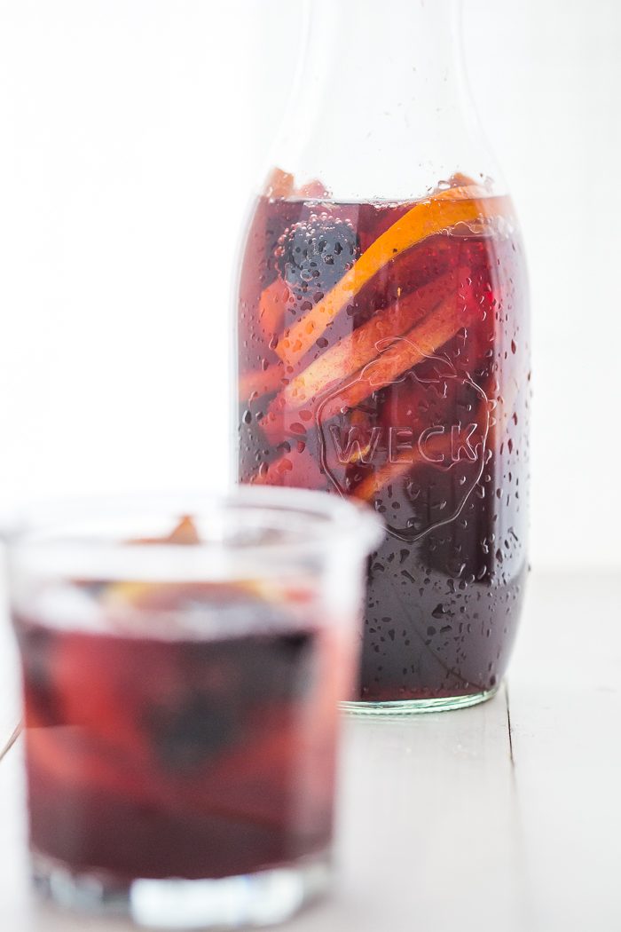 This paleo sangria is just like an authentic Spanish-style sangria but made with healthier ingredients. It's sweet, strong, and delicious, just like a paleo sangria should be! You'll love this paleo sangria because it's so easy to make ahead and only takes a few minutes to prepare, but it'll become an absolute favorite with your friends. But be warned: this paleo sangria can be strong!