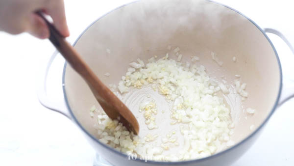 Sauté onion and garlic until softened