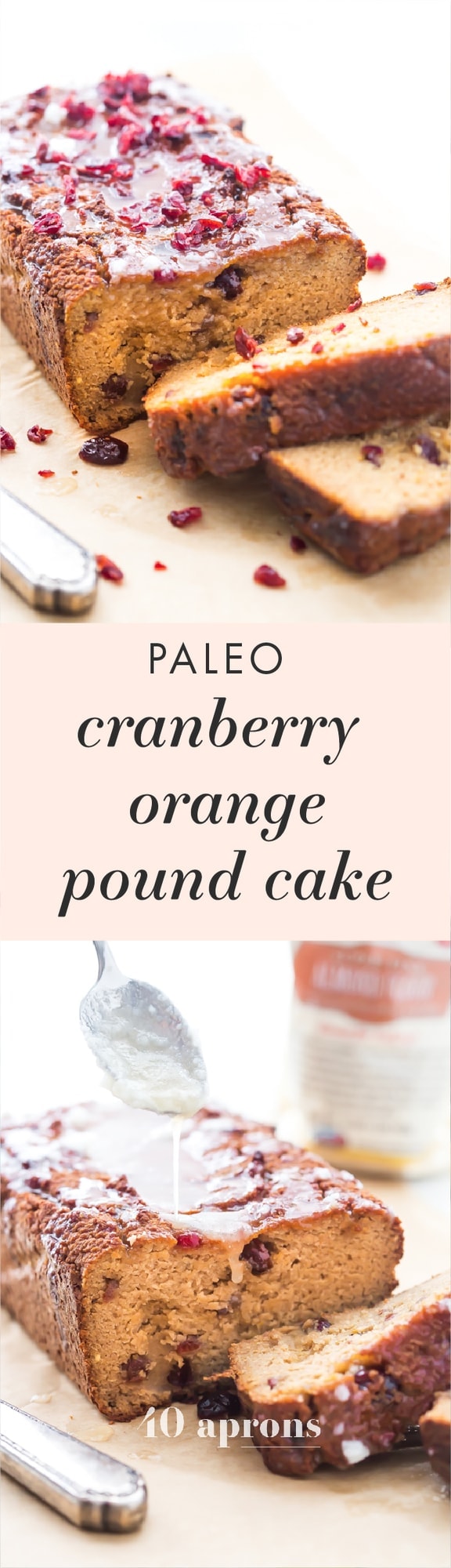 This paleo cranberry orange pound cake is such a wonderful paleo fall recipe! With fresh orange flavor and sweet-tart dried cranberries, this paleo cranberry orange pound cake is tender, moist, and full of flavor. This paleo cranberry orange pound cake takes full advantage of such a fantastic flavor combo and uses all healthier ingredients to make a lovely paleo fall recipe! 