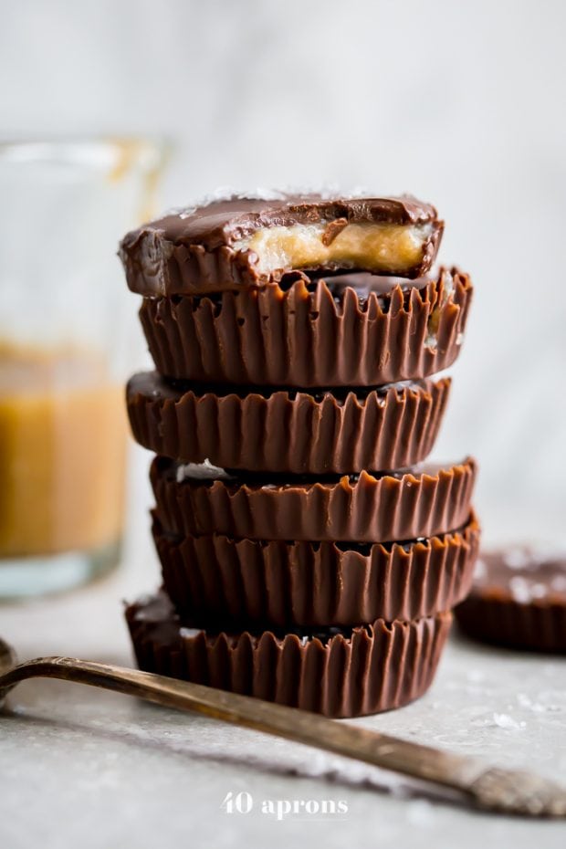 Paleo Chocolate Cups with Caramel (Vegan, Refined Sugar Free)