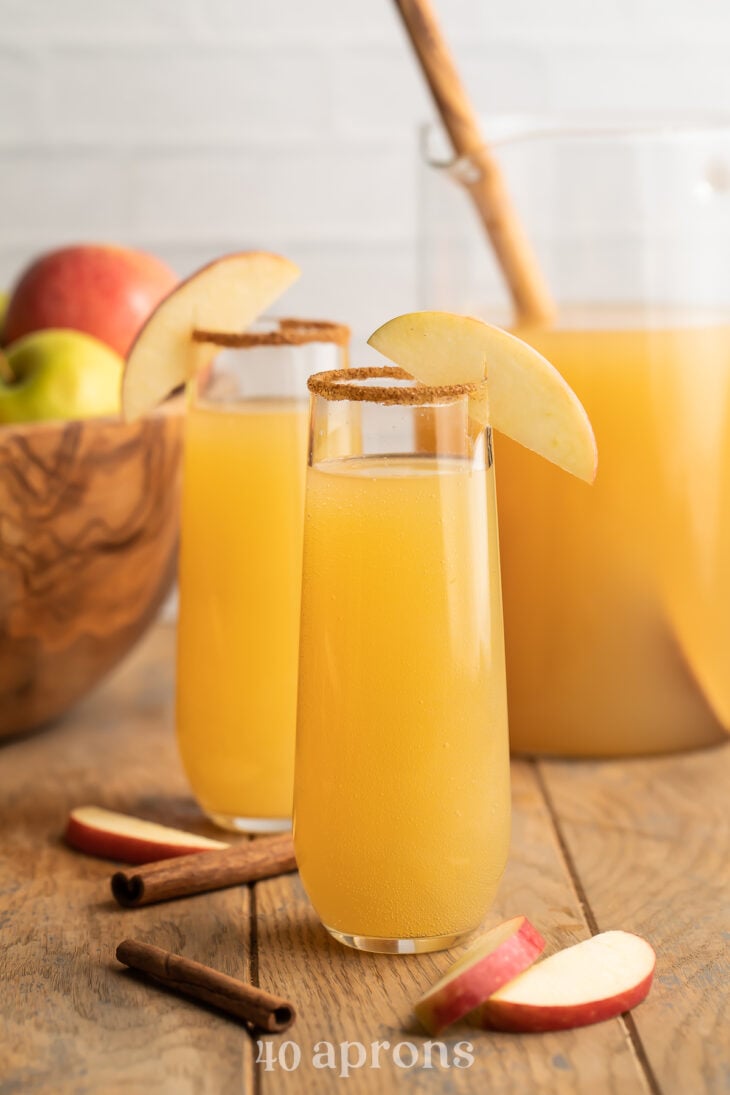 Cinnamon Apple Cider Mimosa Recipe