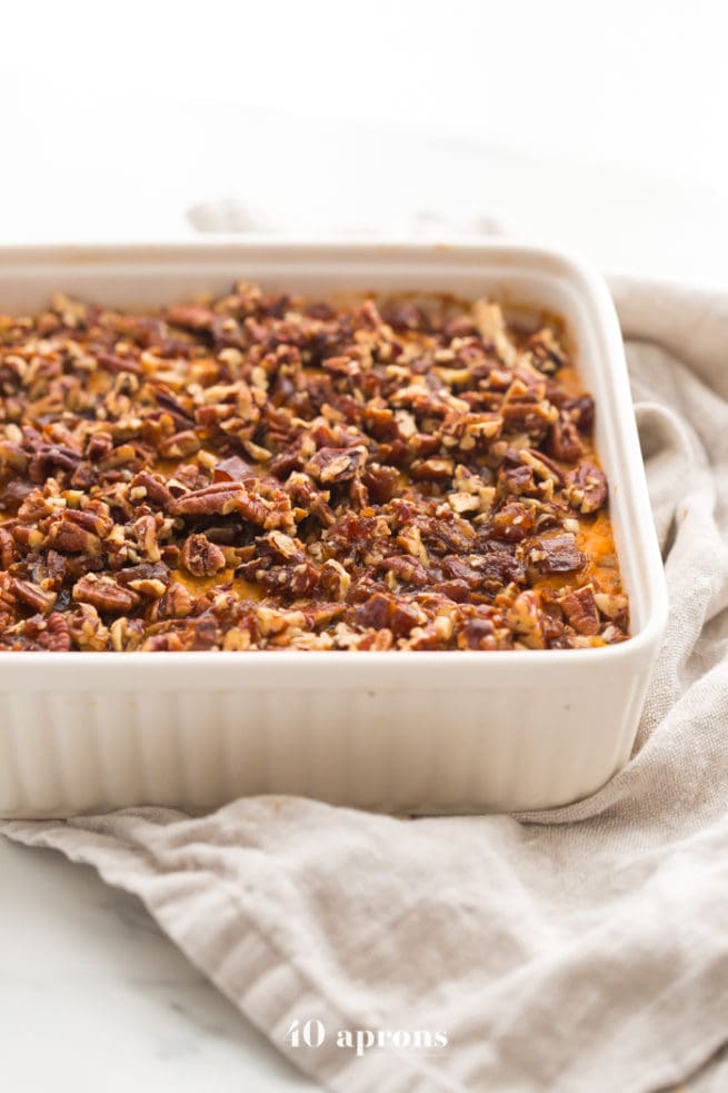 Whole30 Sweet Potato Casserole with Pecans (Paleo) - 40 Aprons