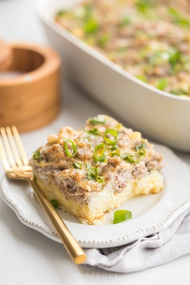 Hashbrown And Sausage Whole30 Breakfast Casserole (Dairy Free)