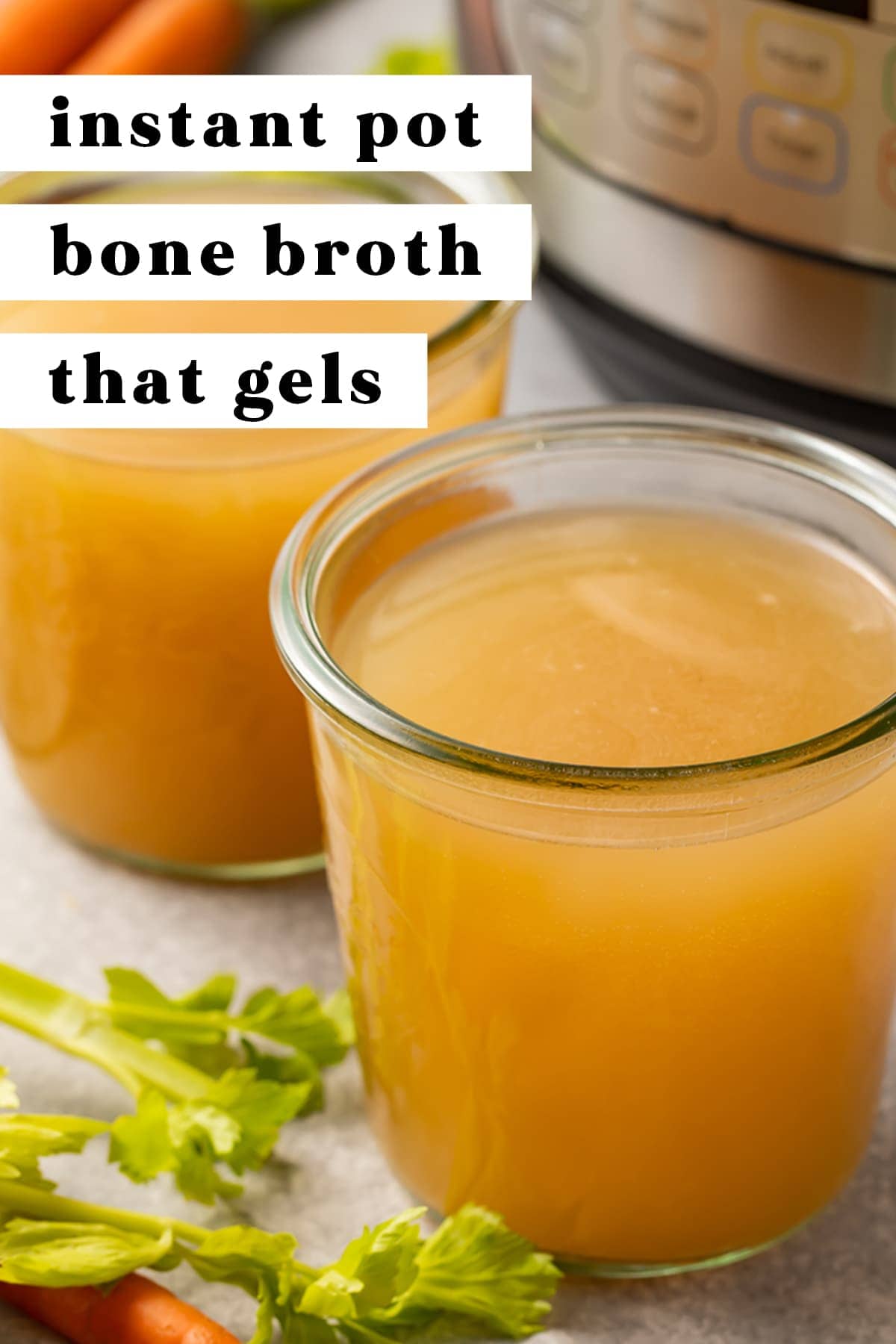 Instant Pot Bone Broth That Gels (Whole30 Bone Broth) - 40 Aprons