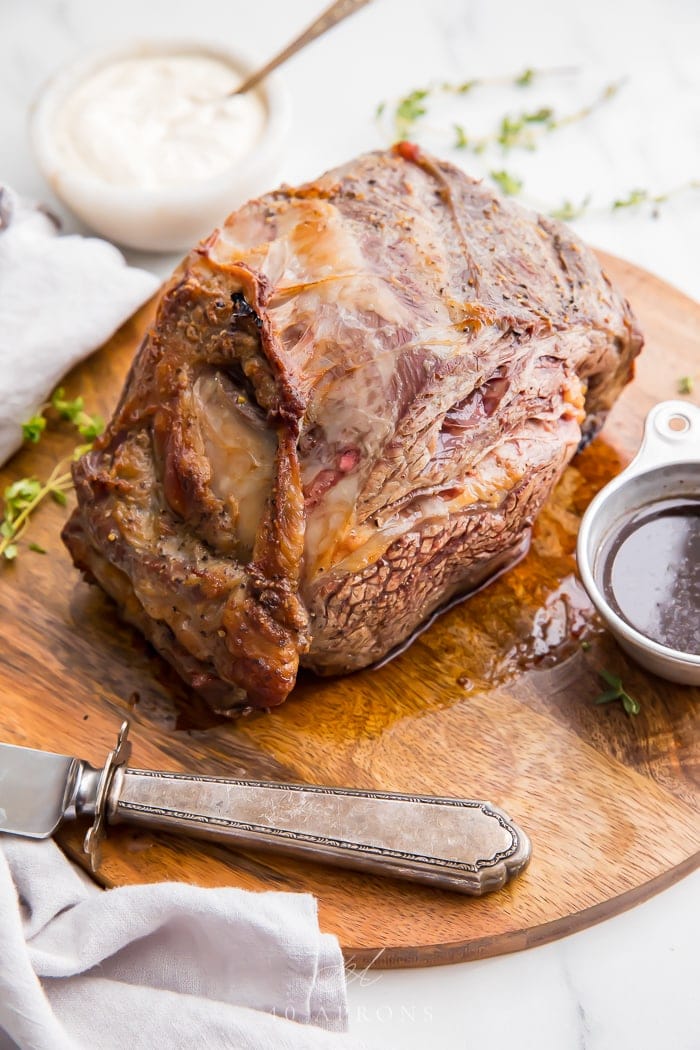 Easy Prime Rib with Au Jus Recipe and Perfect Creamy Horseradish Sauce