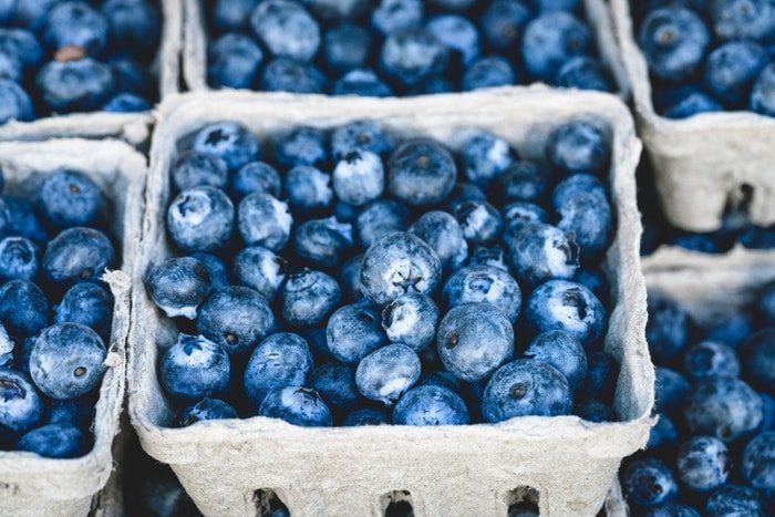 Farmers market blueberries