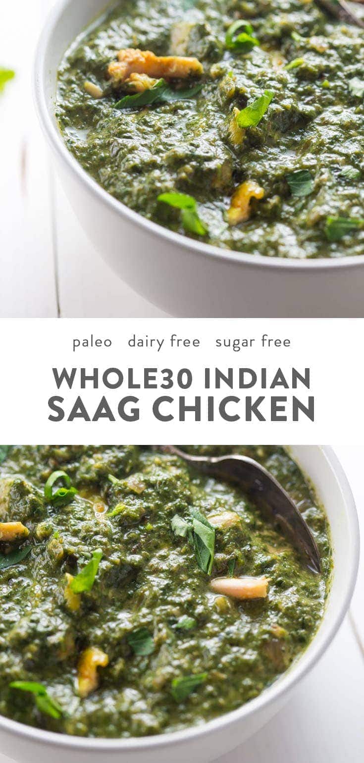 Whole30 Indian Saag Chicken (Paleo Indian Saag Chicken ...