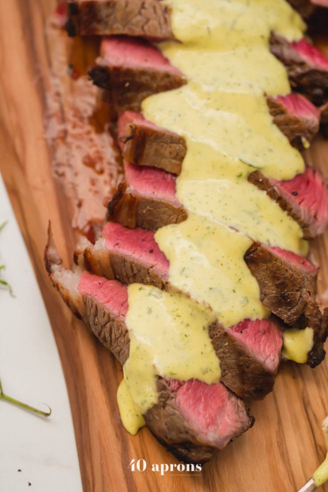 Steak with Whole30 Bearnaise Sauce (Paleo, Lactose-Free)