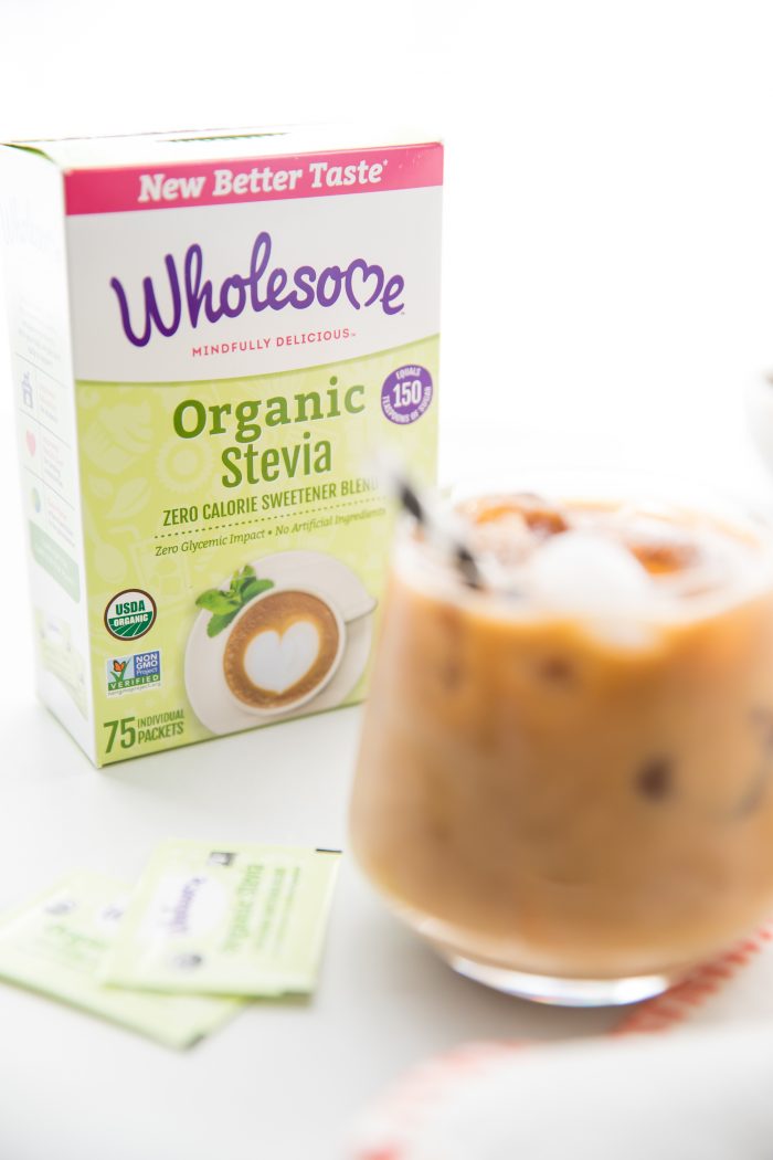 Iced dirty chai with Wholesome Organic Stevia
