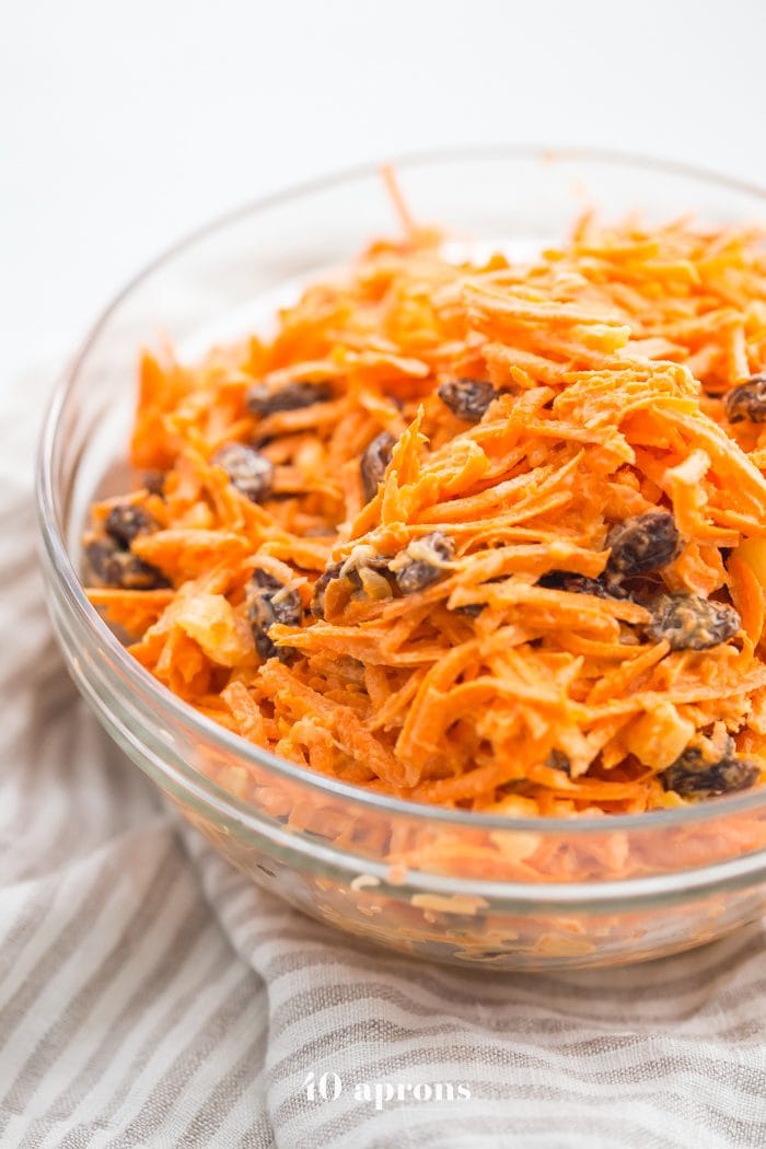 Whole30 Carrot Raisin Salad (Vegan, Paleo) - 40 Aprons