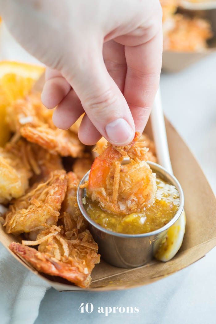 Whole30 Coconut Shrimp with Orange Sauce (Paleo)