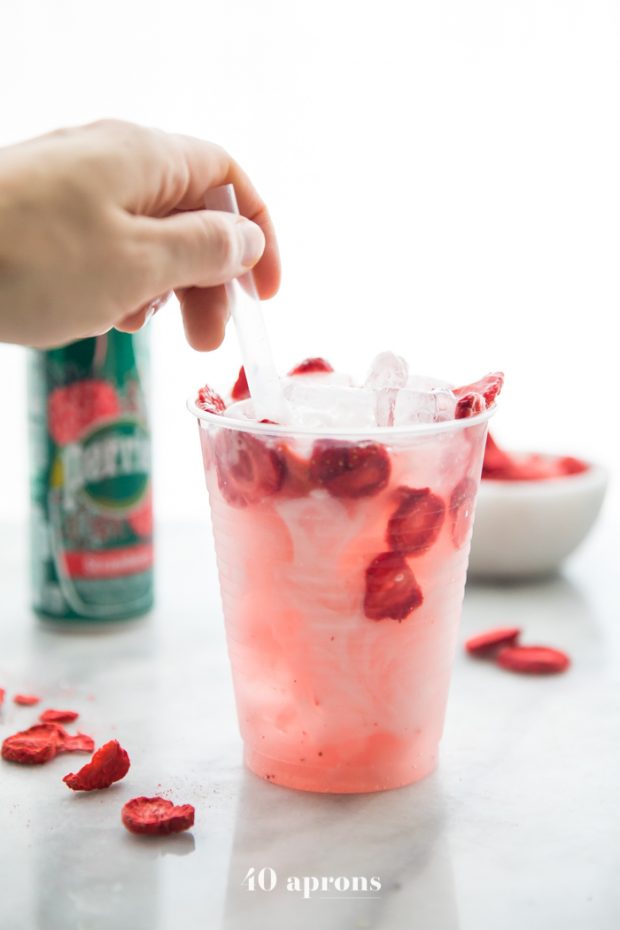 Healthy Pink Drink Strawberry Refresher (Whole30, Caffeine-Free, Vegan)