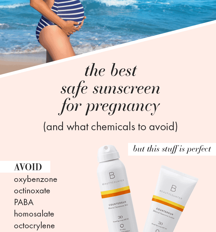 Graphic for The Best Safe Sunscreen for Pregnancy - Beautycounter sunscreen reviews