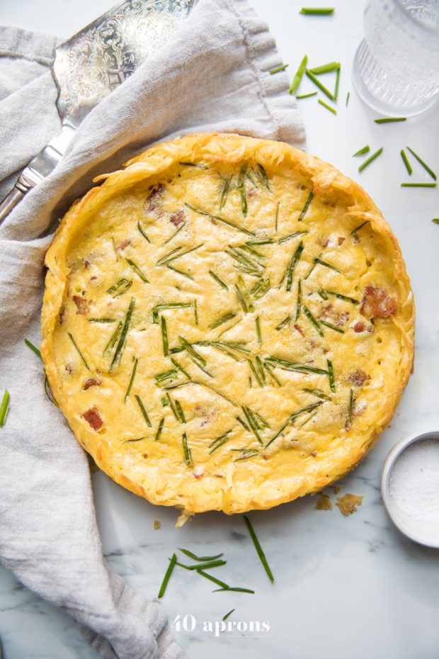 Whole30 Quiche Lorraine with Hash Brown Crust (Paleo, Gluten Free) - 40 ...