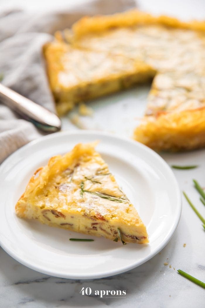 Whole30 Quiche Lorraine with Hash Brown Crust (Paleo, Gluten Free) - 40  Aprons