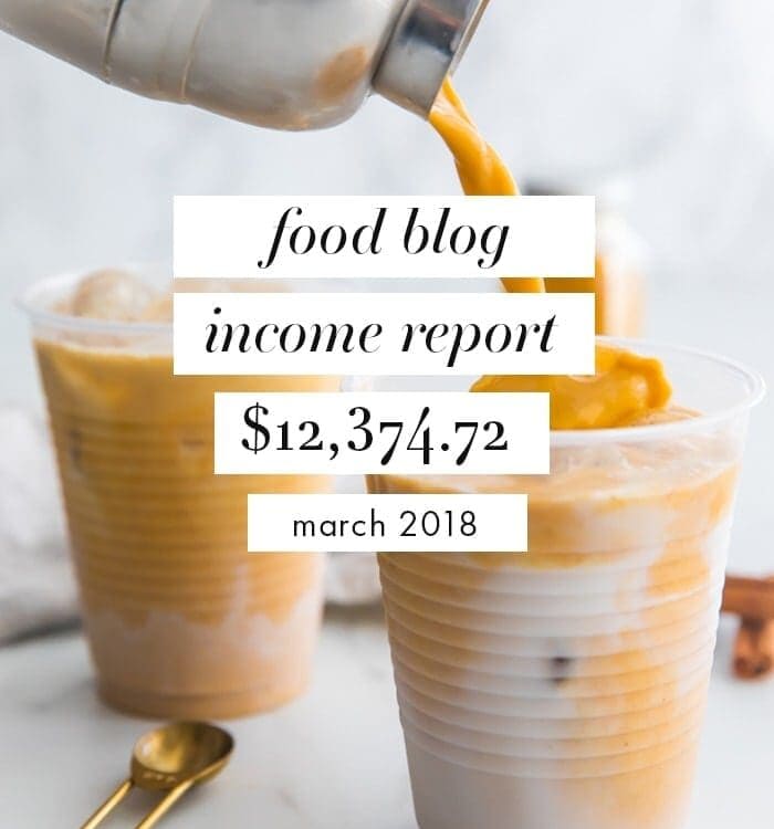 Food Blog Income Report and Traffic: March 2018