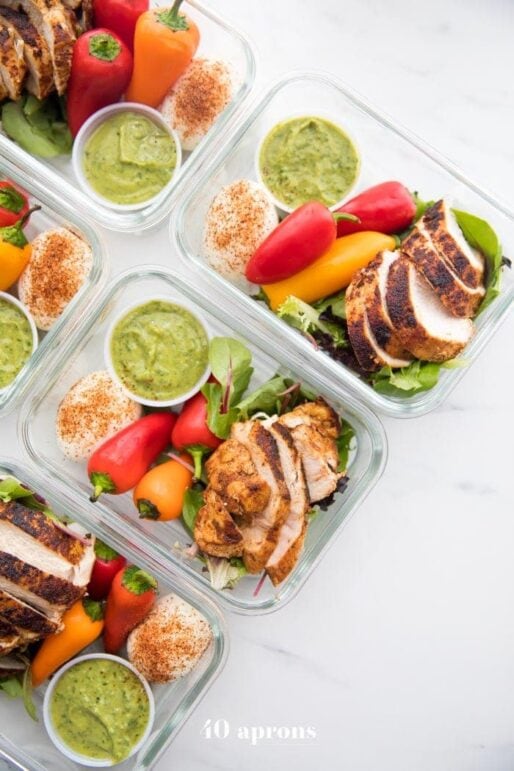 Healthy Mexican Chicken Meal Prep (Whole30, Paleo, Keto)