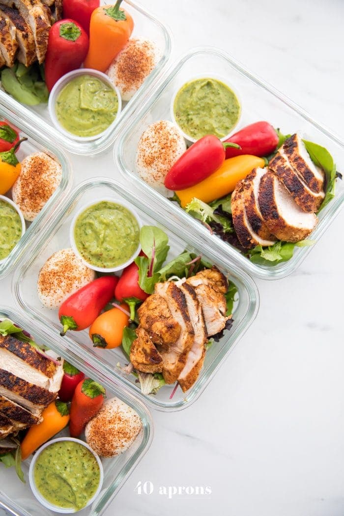 Mexican Chicken Meal Prep Bowls - Green Healthy Cooking