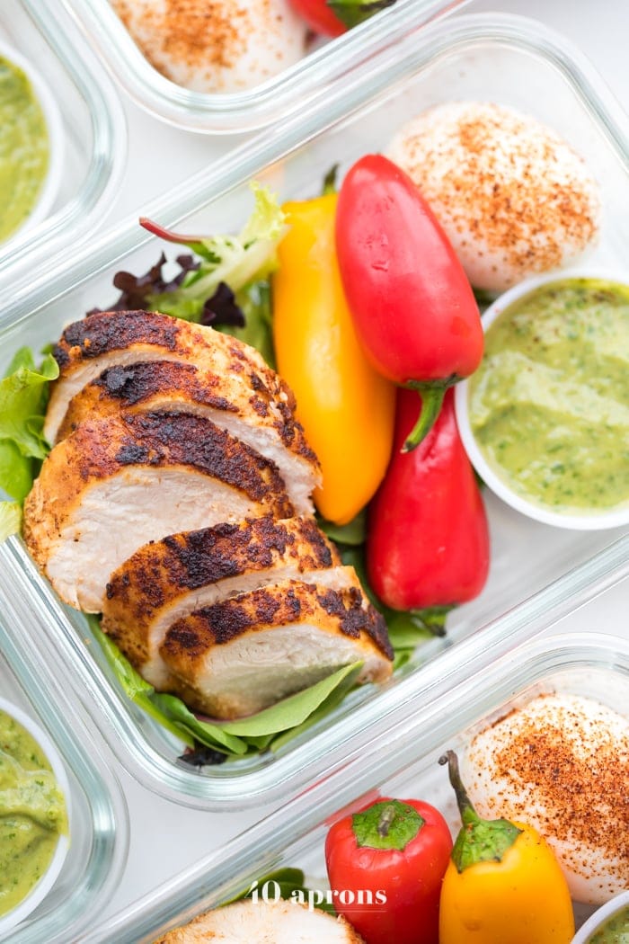 Healthy Mexican Chicken Meal Prep (Whole30, Paleo, Keto)